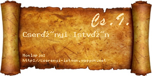 Cserényi István névjegykártya