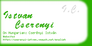 istvan cserenyi business card