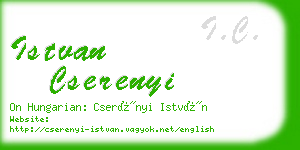 istvan cserenyi business card